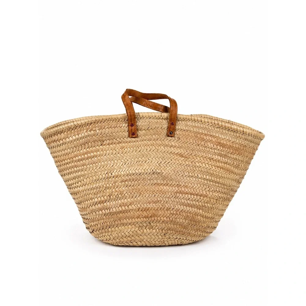 Vacation Vintage Y2K Hand Woven Straw Market Boho Beach Tote Shoulder Bag